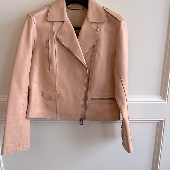 Cole Haan Blush Pink Leather Jacket - Picture 5 of 15
